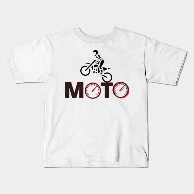 Moto Moto Kids T-Shirt by Benlamo